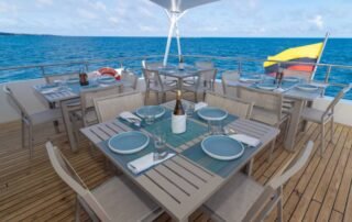 Galapagos Angel Yacht dining room alfresco