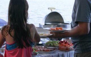 Millennium Catamaran breakfast