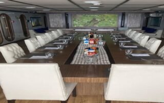 Anali Catamaran GPS dining room